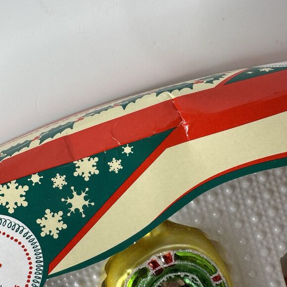 Vtg Bradford Novelty 4 Glass Soda Shop Ornaments Retro Christmas Hand Decorated - Picture 3 of 16